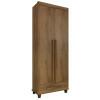 Guarda Roupa Pequeno 85cm Solteiro 2 Portas Dubai RV Móveis Cinamomo