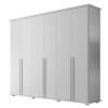 Guarda Roupa Casal 271cm 6 Portas 5 Gavetas Estrela RV Móveis Branco