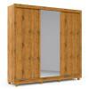 Guarda Roupa Casal Grande Espelhado 3 Portas Imperial Gelius Madeirado