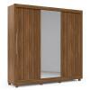 Guarda Roupa Casal Grande Espelhado 3 Portas Imperial Gelius Nogueira