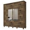 Guarda Roupa Casal 228cm Portas Correr Com Espelho Monte Carlo RV Móveis Amadeirado