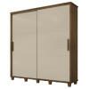 Guarda Roupa Casal 228cm Portas de Correr Monte Carlo RV Móveis Freijo/Off White