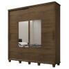 Guarda Roupa Casal 228cm Portas Correr Com Espelho Monte Carlo RV Móveis Freijo