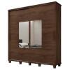 Guarda Roupa Casal 228cm Portas Correr Com Espelho Monte Carlo RV Móveis Noce