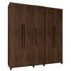 Guarda Roupa Casal 228cm 5 Portas Munique RV Móveis Noce