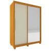Guarda Roupa Pequeno Solteiro 149x226 com 2 Portas 1 Porta Espelho e Pés Royale Gelius Naturale/Off White