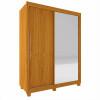 Guarda Roupa Pequeno Solteiro 149x226 com 2 Portas 1 Porta Espelho e Pés Royale Gelius Naturale