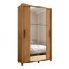 Guarda Roupa 136cm Solteiro 2 Portas Correr Com Espelho Suécia RV Móveis Cinamomo
