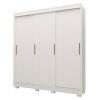 Guarda Roupa Solteiro 3 Portas Correr Viena Gelius Branco