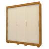 Guarda Roupa Solteiro 3 Portas Correr Viena Gelius Madeirado/Off White