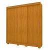 Guarda Roupa Solteiro 169cm 3 Portas Correr Viena Gelius Naturale