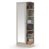 Sapateira Com Porta de Espelho 182 x 68 x 36 Lisboa Patrimar Off White