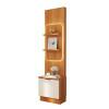 Módulo Torre Estante Com LED 45cm Atenas Lukaliam Jequitiba/Off White