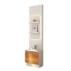 Módulo Torre Estante Com LED 45cm Atenas Lukaliam Off White/Jequitiba
