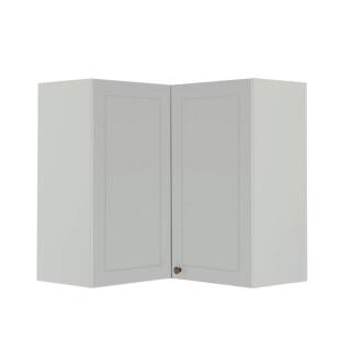 Módulo Armário Aéreo Canto L 88x76x34cm 100% MDF Cozinha Provence Robel Branco/Branco Matte