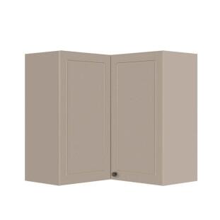Módulo Armário Aéreo Canto L 88x76x34cm 100% MDF Cozinha Provence Robel Fendi/Fendi Matte