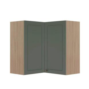 Módulo Armário Aéreo Canto L 88x76x34cm 100% MDF Cozinha Provence Robel Hanover/Salvia Matte