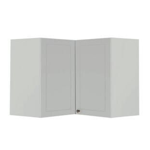 Módulo Armário Aéreo Canto L 68x96x56cm 100% MDF Cozinha Provence Robel Branco/Branco Matte