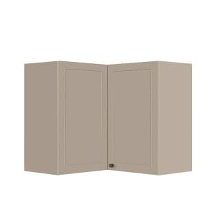 Módulo Armário Aéreo Canto L 68x76x34cm 100% MDF Cozinha Provence Robel Fendi/Fendi Matte
