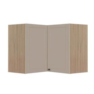 Módulo Armário Aéreo Canto L 68x96x56cm 100% MDF Cozinha Provence Robel Hanover/Fendi Matte