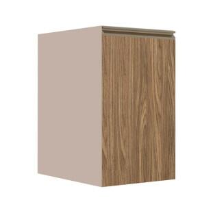 Módulo Balcão 40cm 1 Porta 100% MDF Cozinha Modulada Gold J Robel Fendi/Amendoeira BP