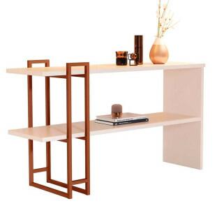 Aparador 136cm Pés Ferro 4034 Luxo JB Bechara Perola/Bronze