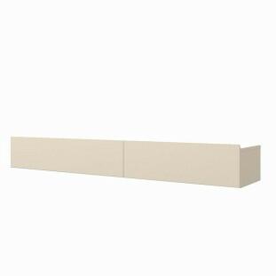 Aparador Rack Suspenso Sala 2 Gavetas 157cm Nobre Gelius Off White