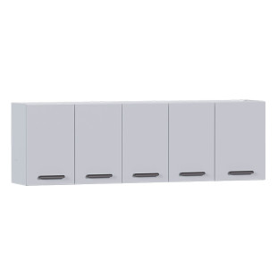 Armário Aéreo de Aço 5 Portas 174x55x34cm Cozinha Novo Vênus 180 Cozimax Branco