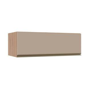 Módulo Armário Aéreo 120cm Porta Basculante 100% MDF Cozinha Modulada Gold J Robel Hanover/Fendi Matte