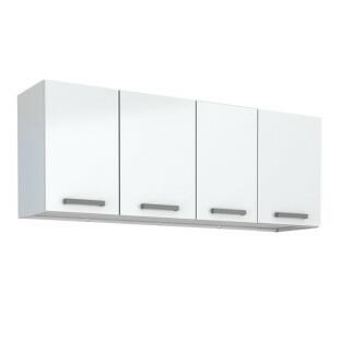 Armário Aéreo de Cozinha 4 Portas Eros Flat 140 Cozimax Branco