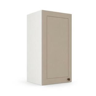 Módulo Armário Aéreo 30x68x34cm 1 Porta 100% MDF Cozinha Provence Robel Branco/Fendi Matte