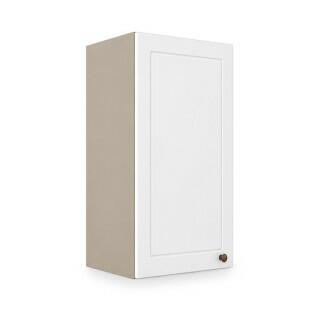 Módulo Armário Aéreo 30x68x34cm 1 Porta 100% MDF Cozinha Provence Robel Fendi/Branco Matte