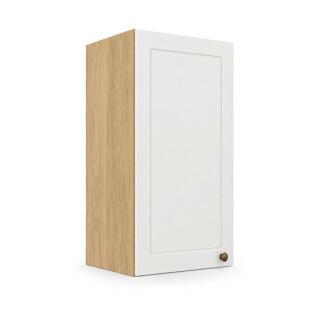 Módulo Armário Aéreo 30x68x34cm 1 Porta 100% MDF Cozinha Provence Robel Hanover/Branco Matte