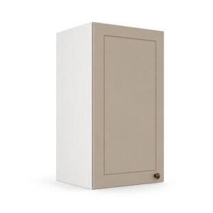 Módulo Armário Aéreo 35x68x34cm 1 Porta 100% MDF Cozinha Provence Robel Branco/Fendi Matte