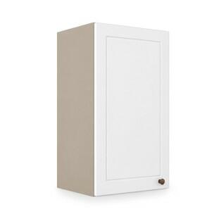 Módulo Armário Aéreo 35x68x34cm 1 Porta 100% MDF Cozinha Provence Robel Fendi/Branco Matte