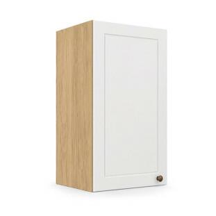 Módulo Armário Aéreo 35x68x34cm 1 Porta 100% MDF Cozinha Provence Robel Hanover/Branco Matte