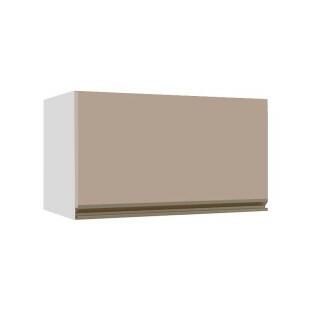 Módulo Armário Aéreo 60cm Porta Basculante 100% MDF Cozinha Modulada Gold J Robel Branco/Fendi Matte