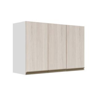 Módulo Armário Aéreo 68x120x34cm 3 Portas 100% MDF Cozinha Modulada Gold J Robel Branco/Aspen Módulo Armário Aéreo 68x120x34cm 3 Portas 100% MDF Cozinha Modulada Gold J Robel Branco/Aspen
