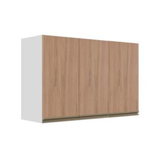 Módulo Armário Aéreo 68x120x34cm 3 Portas 100% MDF Cozinha Modulada Gold J Robel Branco/Hanover Módulo Armário Aéreo 68x120x34cm 3 Portas 100% MDF Cozinha Modulada Gold J Robel Branco/Hanover