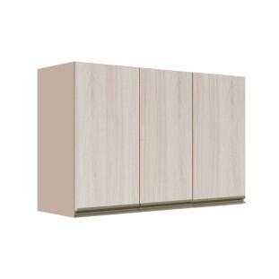 Módulo Armário Aéreo 68x120x34cm 3 Portas 100% MDF Cozinha Modulada Gold J Robel Fendi/Aspen Módulo Armário Aéreo 68x120x34cm 3 Portas 100% MDF Cozinha Modulada Gold J Robel Fendi/Aspen