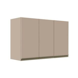 Módulo Armário Aéreo 68x120x34cm 3 Portas 100% MDF Cozinha Modulada Gold J Robel Fendi/Fendi Matte Módulo Armário Aéreo 68x120x34cm 3 Portas 100% MDF Cozinha Modulada Gold J Robel Fendi/Fendi Matte