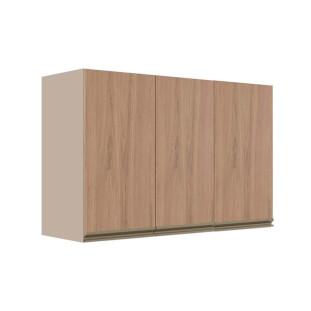 Módulo Armário Aéreo 68x120x34cm 3 Portas 100% MDF Cozinha Modulada Gold J Robel Fendi/Hanover Módulo Armário Aéreo 68x120x34cm 3 Portas 100% MDF Cozinha Modulada Gold J Robel Fendi/Hanover
