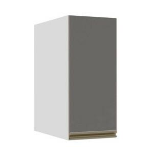 Módulo Armário Aéreo 68x30x56cm 1 Porta 100% MDF Cozinha Modulada Gold J Robel Branco/Cinza Matte