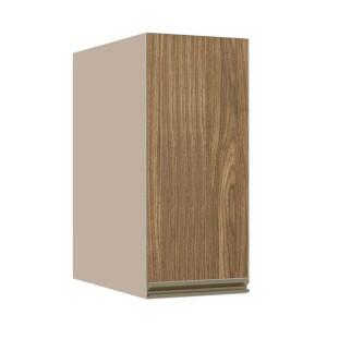 Módulo Armário Aéreo 68x30x56cm 1 Porta 100% MDF Cozinha Modulada Gold J Robel Fendi/Amendoeira BP