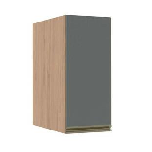 Módulo Armário Aéreo 68x30x56cm 1 Porta 100% MDF Cozinha Modulada Gold J Robel Hanover/Cinza Matte