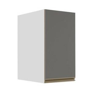 Módulo Armário Aéreo 68x35x56cm 1 Porta 100% MDF Cozinha Modulada Gold J Robel Branco/Cinza Matte