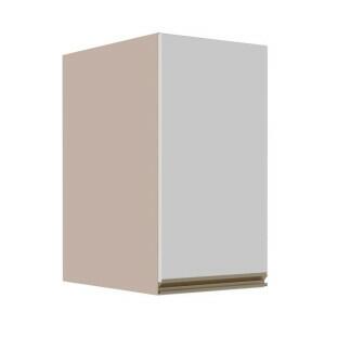 Módulo Armário Aéreo 68x35x56cm 1 Porta 100% MDF Cozinha Modulada Gold J Robel Fendi/Branco Matte