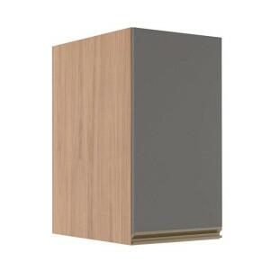 Módulo Armário Aéreo 68x35x56cm 1 Porta 100% MDF Cozinha Modulada Gold J Robel Hanover/Cinza Matte