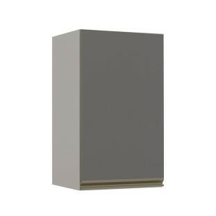 Módulo Armário Aéreo 68x40 1 Porta 100% MDF Cozinha Modulada Gold Robel Fendi/Cinza