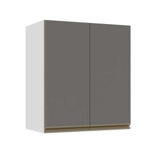 Módulo Armário Aéreo 68x60x34cm 2 Portas 100% MDF Cozinha Modulada Gold J Robel Branco/Cinza Matte Módulo Armário Aéreo 68x60x34cm 2 Portas 100% MDF Cozinha Modulada Gold J Robel Branco/Cinza Matte